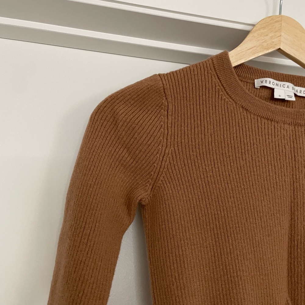 Veronica Beard • Rocha Poplin-paneled Top - Picture 4 of 9